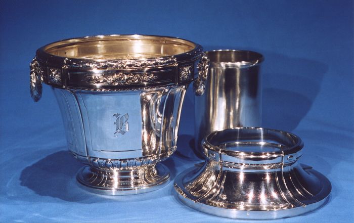 Très grand bol à punch de style victorien en plaqué argent